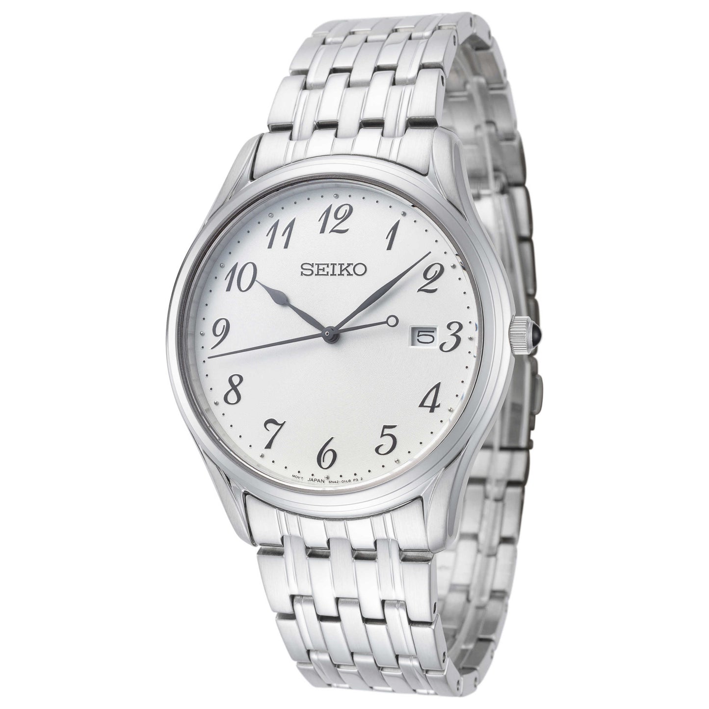 Front view of Seiko Classic Unisex Quartz Watch SUR299P1