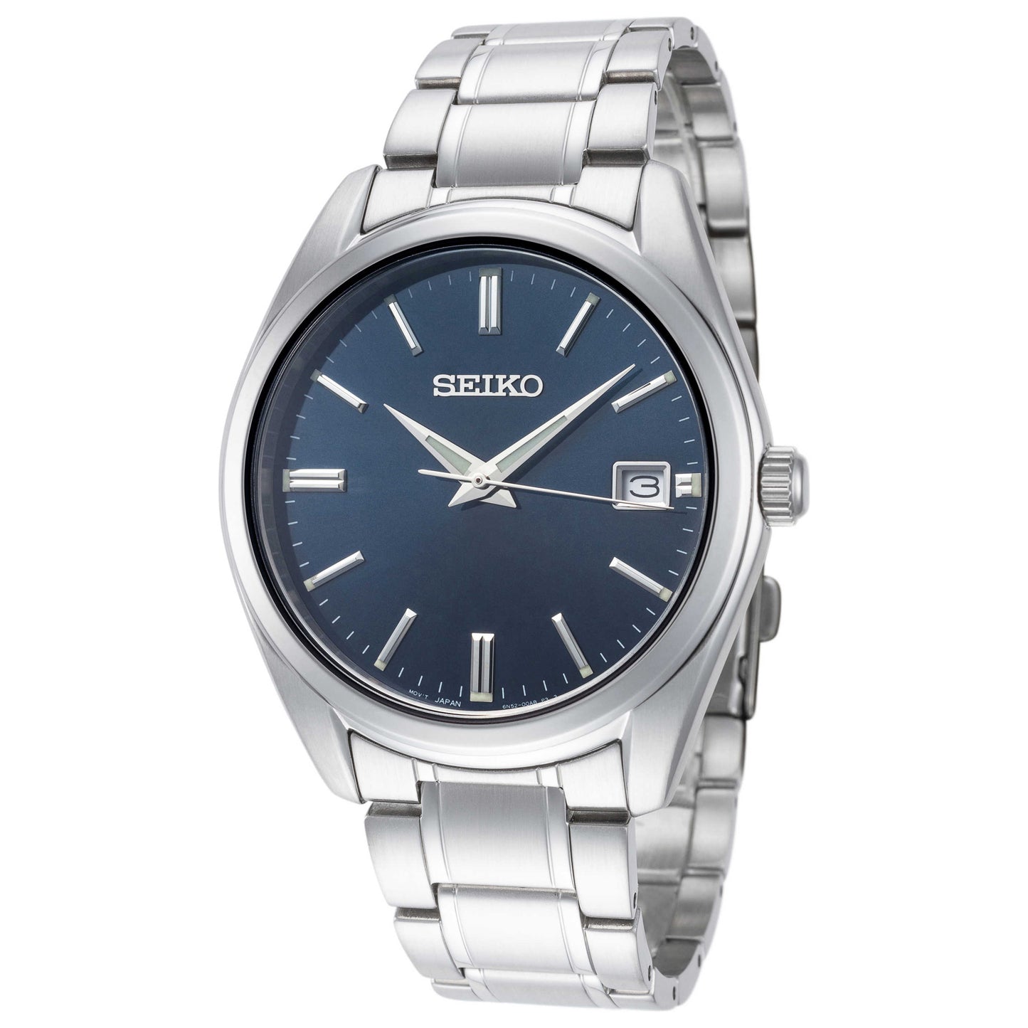 Front view of Seiko Classic Men's Quartz Watch SUR309P1