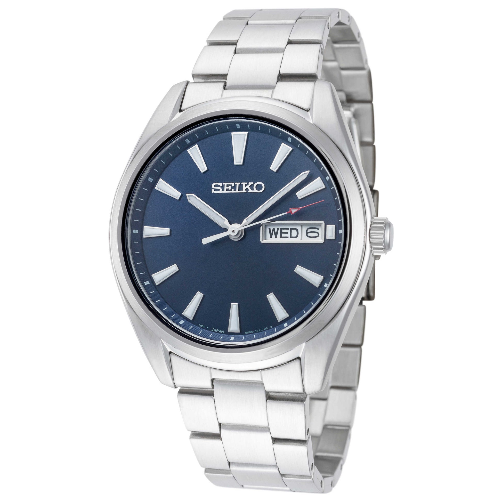 Front view of Seiko Classic Men's Quartz Watch SUR341P1
