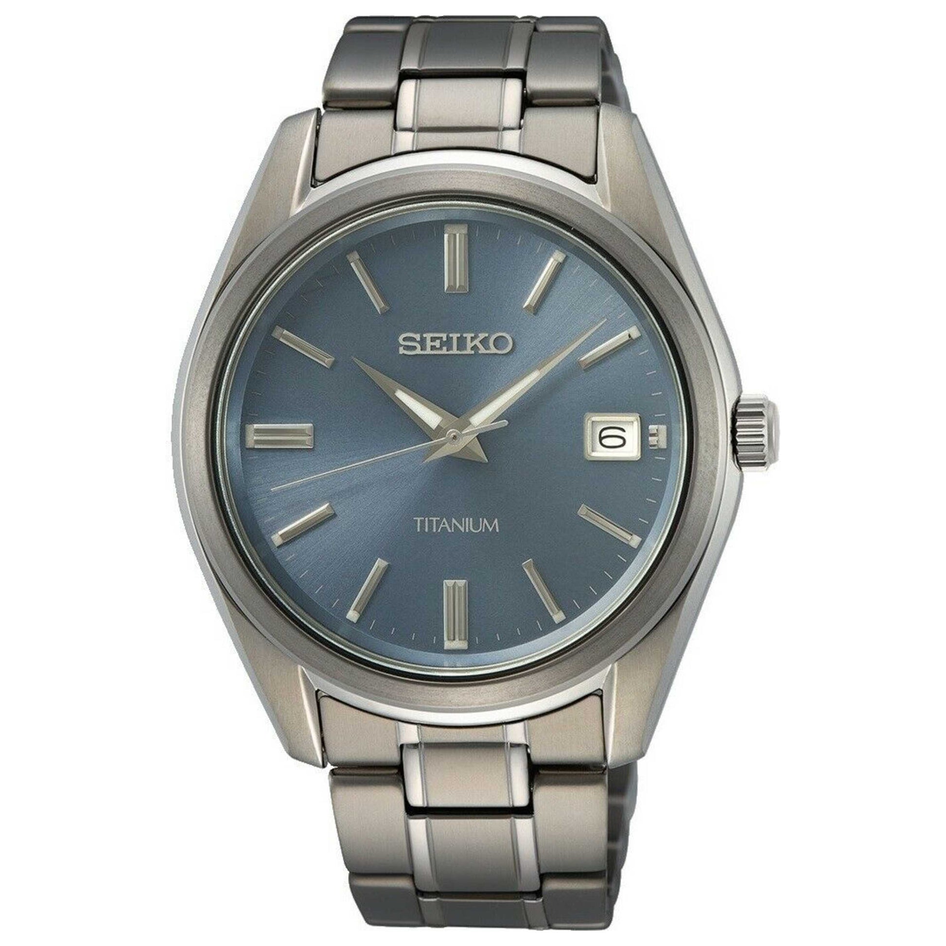 Front view of Seiko Classic Men's Quartz Watch SUR371P1