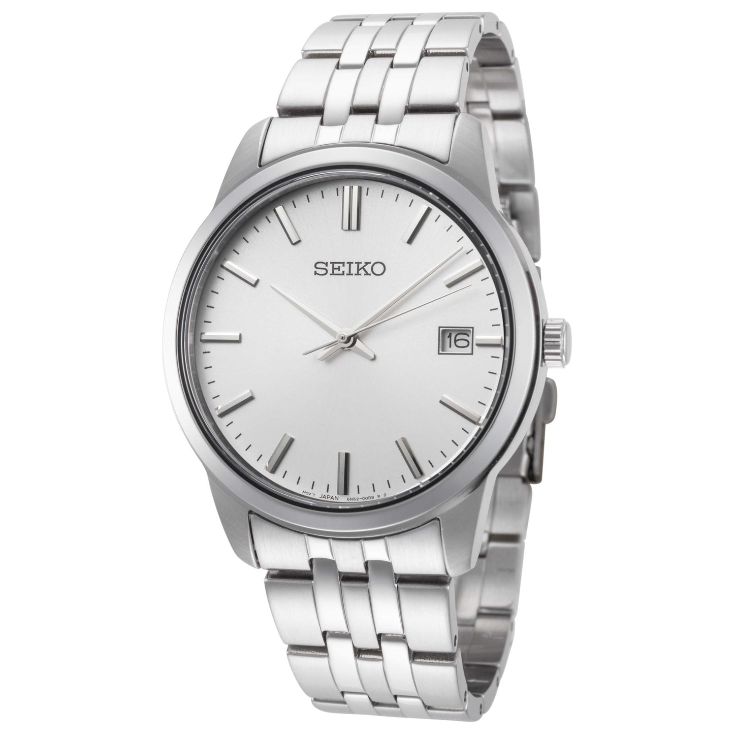 Front view of Seiko Classic Men's Quartz Watch SUR397P1