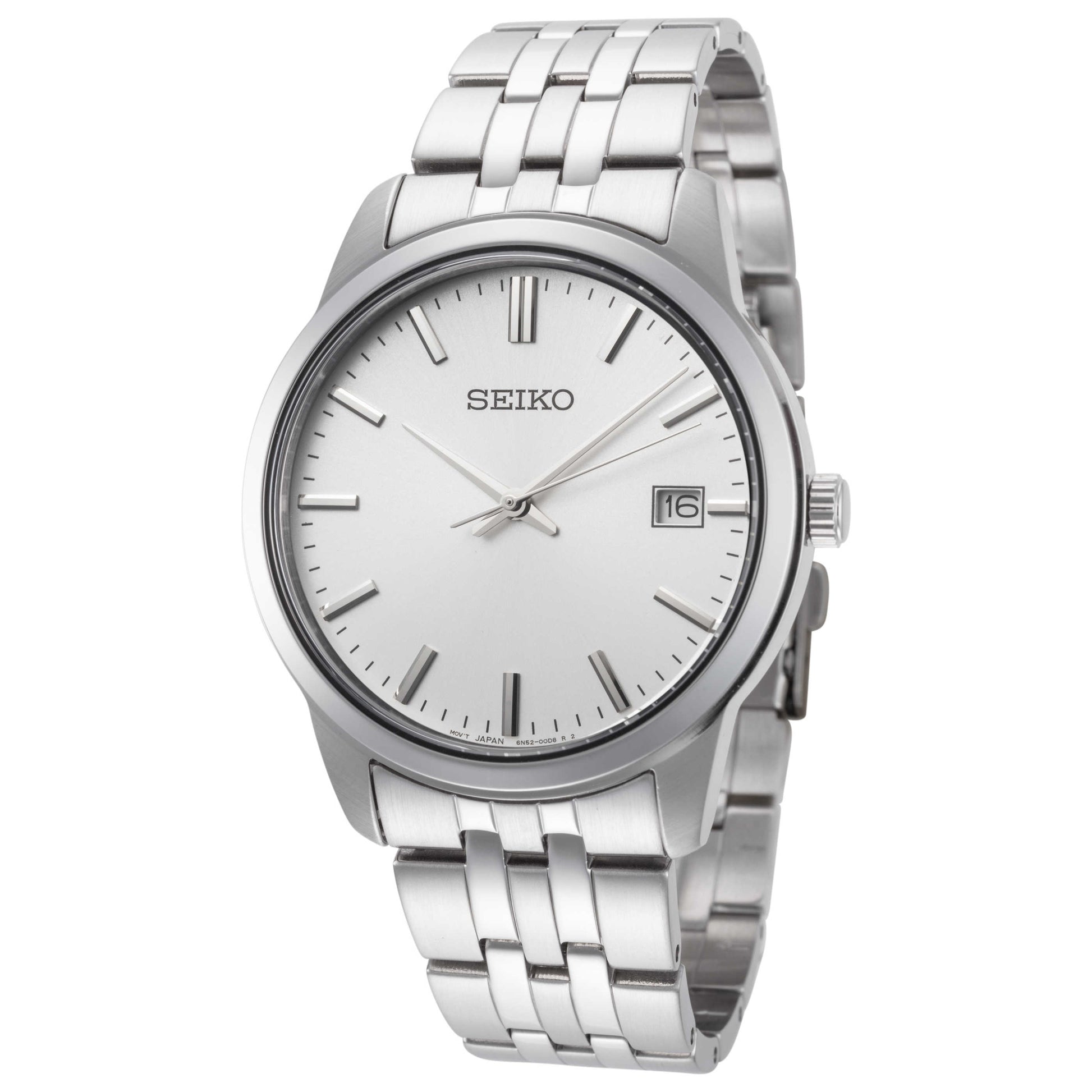 Front view of Seiko Classic Men's Quartz Watch SUR397P1