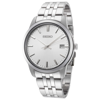 Front view of Seiko Classic Men's Quartz Watch SUR397P1
