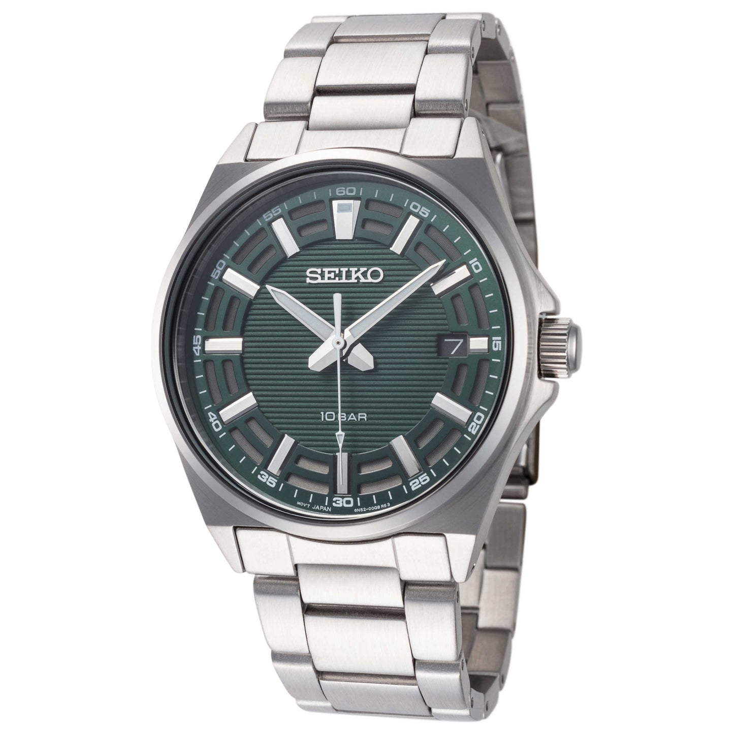 Front view of Seiko Classic Men's Quartz Watch SUR503P1