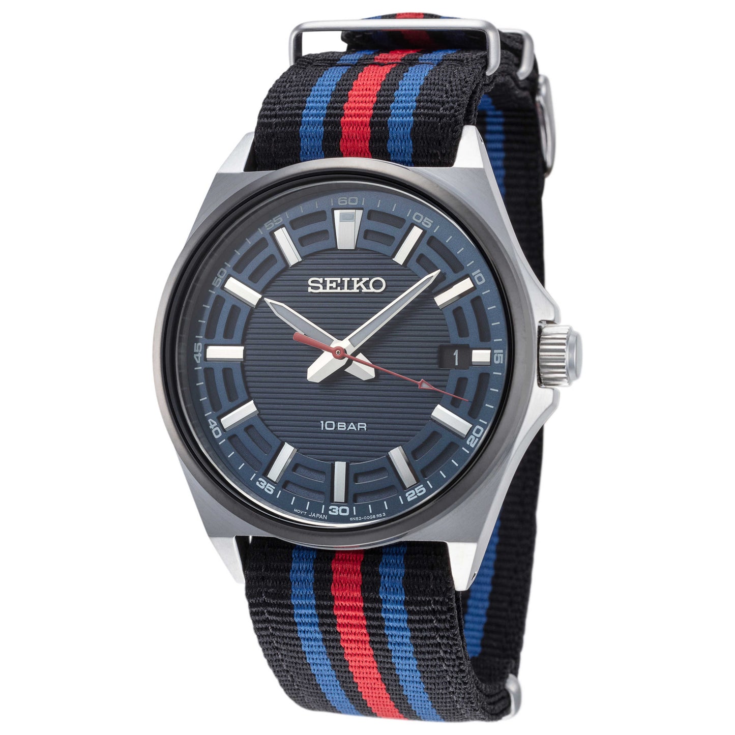 Front view of Seiko Racing Men's Quartz Watch SUR509P1