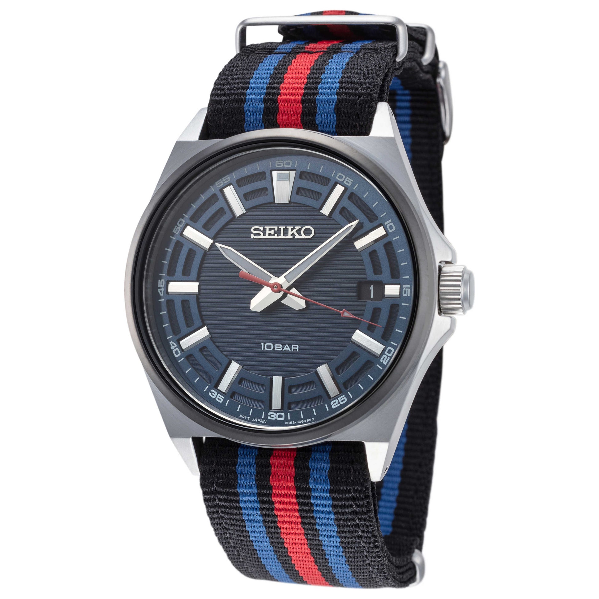 Front view of Seiko Racing Men's Quartz Watch SUR509P1