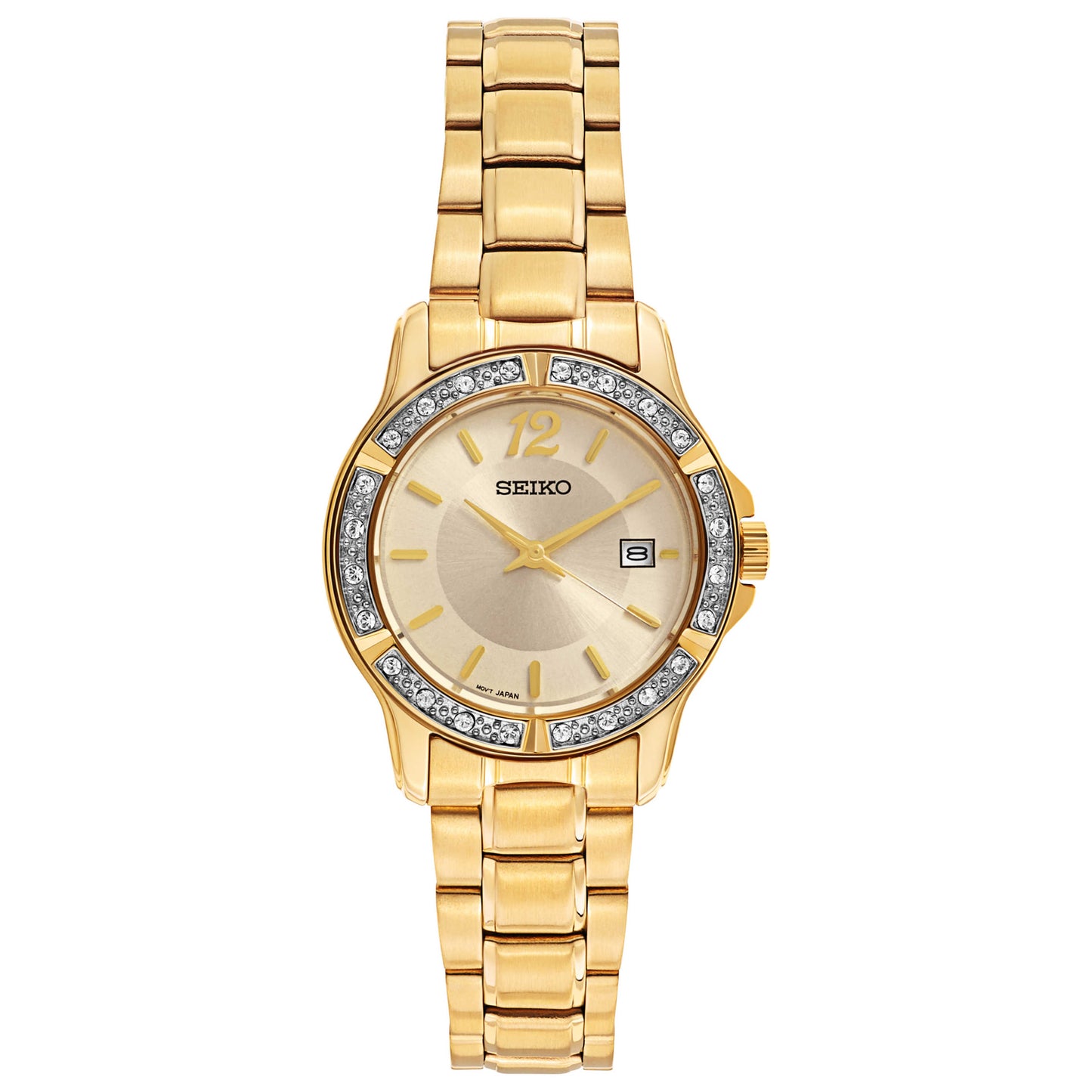Front view of Seiko Crystal Dress Women's Japanese Quartz (Battery-Powered) Watch SUR714