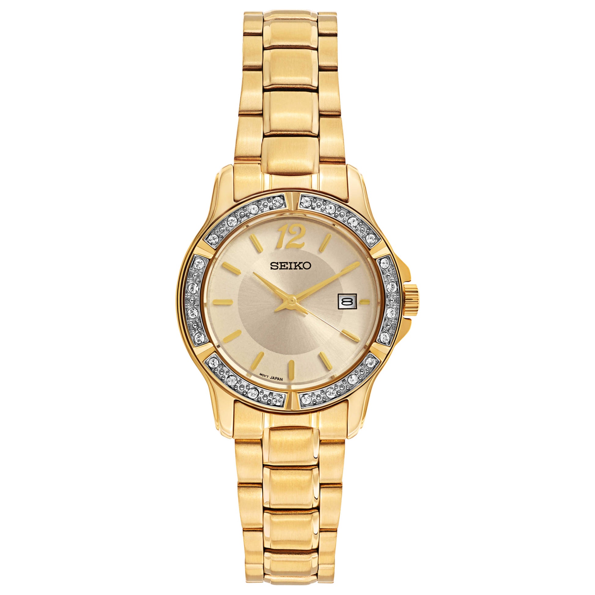 Front view of Seiko Crystal Dress Women's Japanese Quartz (Battery-Powered) Watch SUR714