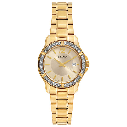 Front view of Seiko Crystal Dress Women's Japanese Quartz (Battery-Powered) Watch SUR714