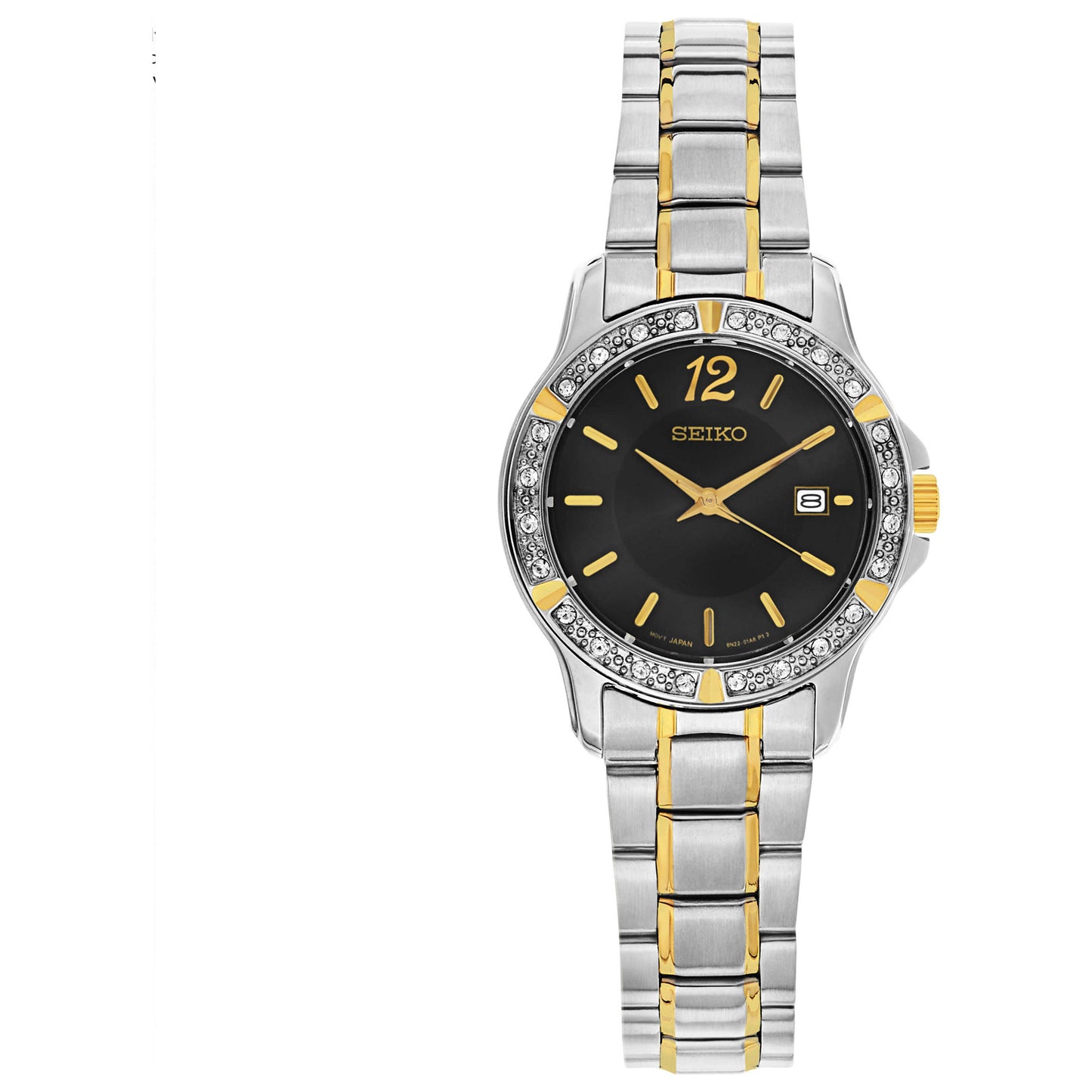 Front view of Seiko Crystal Dress Women's Japanese Quartz (Battery-Powered) Watch SUR716