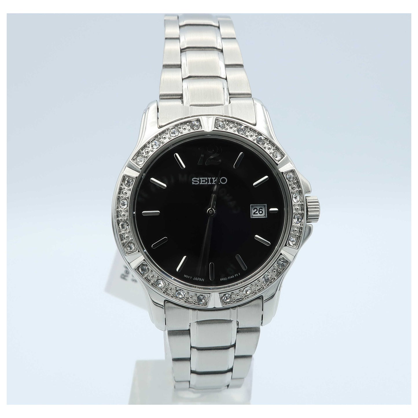 Front view of Seiko Crystal Dress Women's Japanese Quartz (Battery-Powered) Watch SUR719-SD