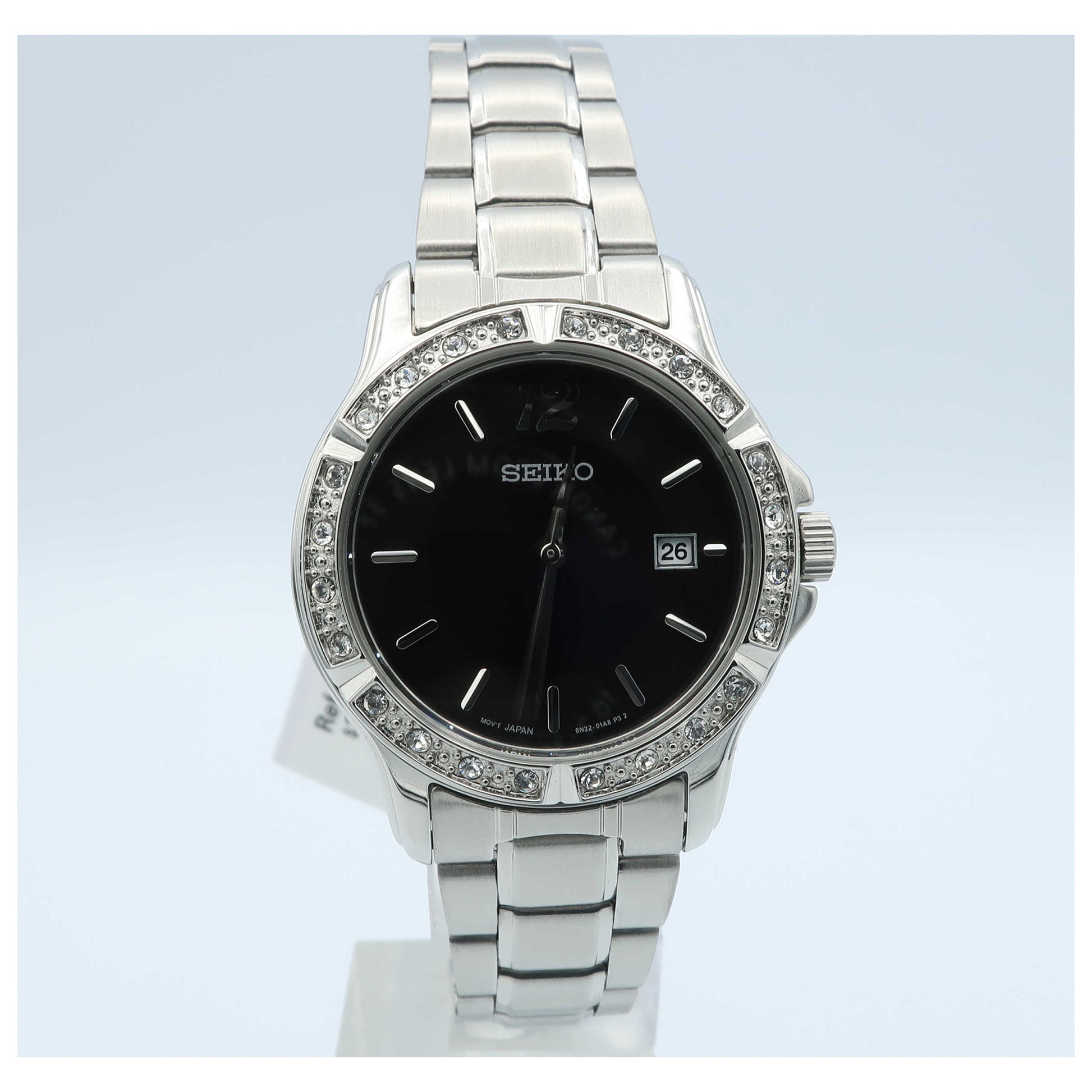 Front view of Seiko Crystal Dress Women's Japanese Quartz (Battery-Powered) Watch SUR719-SD