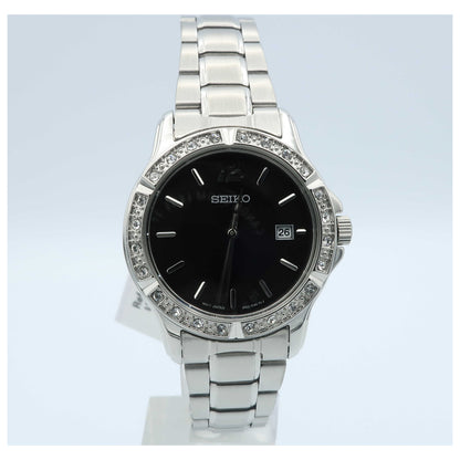 Front view of Seiko Crystal Dress Women's Japanese Quartz (Battery-Powered) Watch SUR719-SD