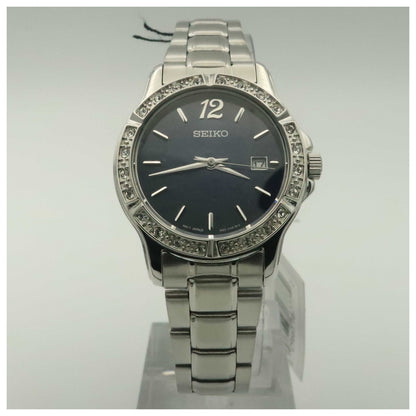 Front view of Seiko Crystal Dress Women's Japanese Quartz (Battery-Powered) Watch SUR721-PO