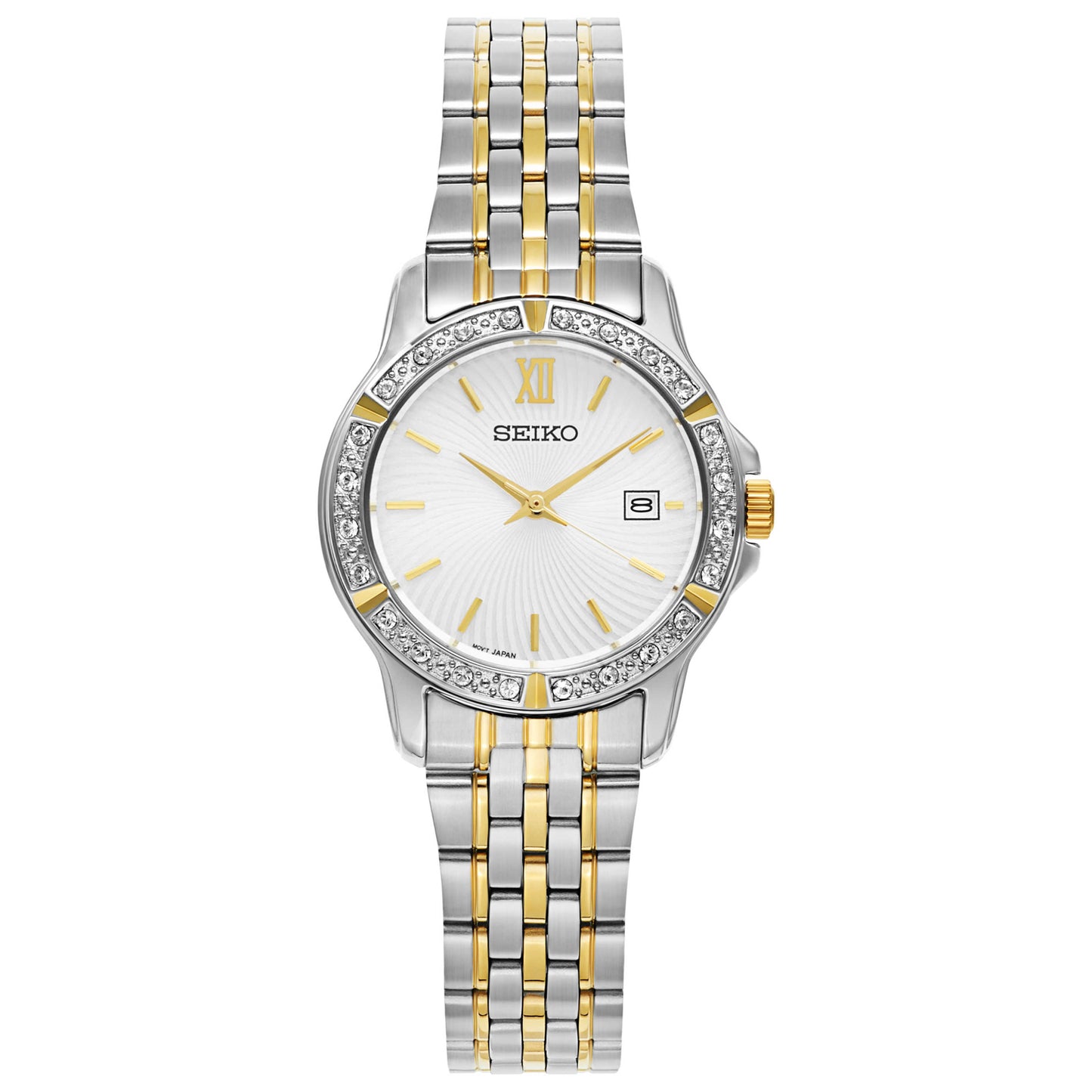 Front view of Seiko Crystal Dress Women's Japanese Quartz (Battery-Powered) Watch SUR732