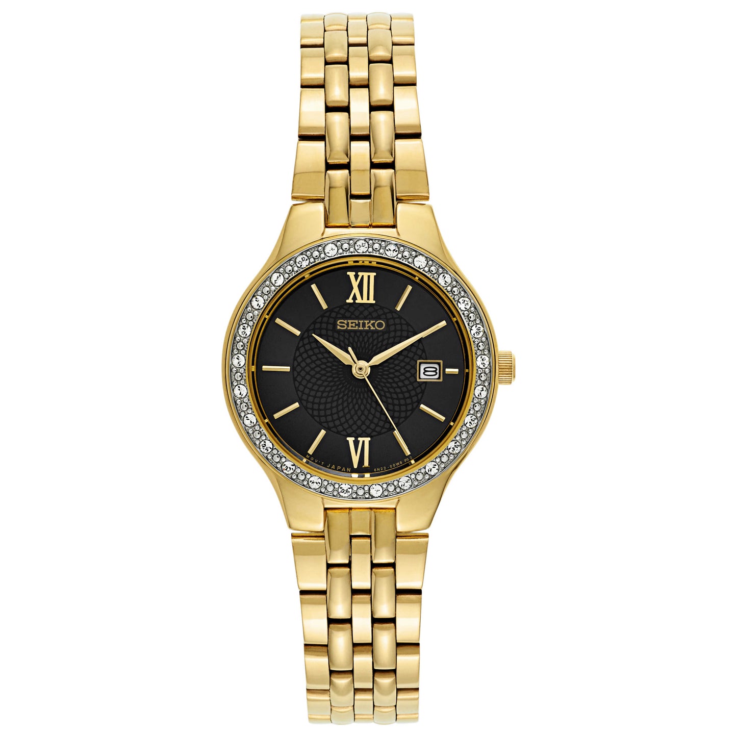 Front view of Seiko Bracelet Women's Japanese Quartz (Battery-Powered) Watch SUR754