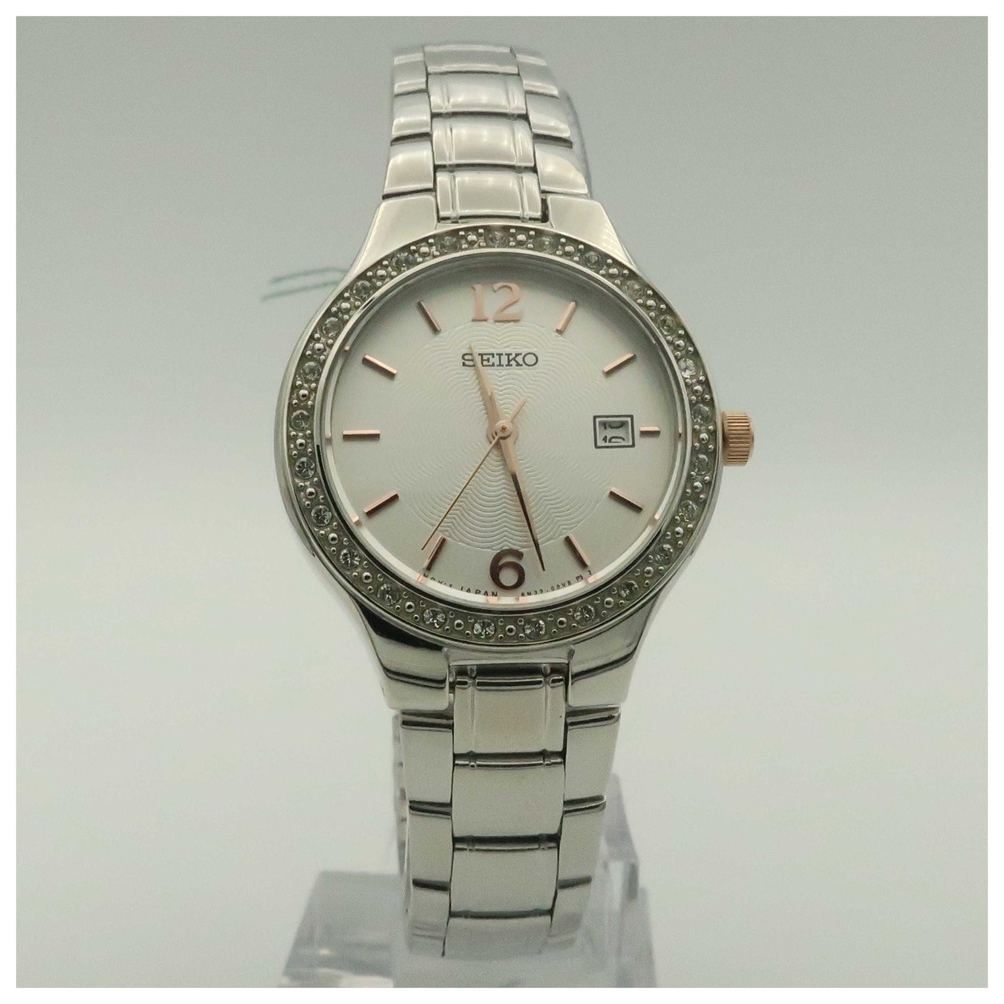 Front view of Seiko Bracelet Women's Japanese Quartz (Battery-Powered) Watch SUR769-SDV
