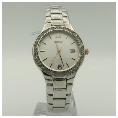 Front view of Seiko Bracelet Women's Japanese Quartz (Battery-Powered) Watch SUR769-SDV