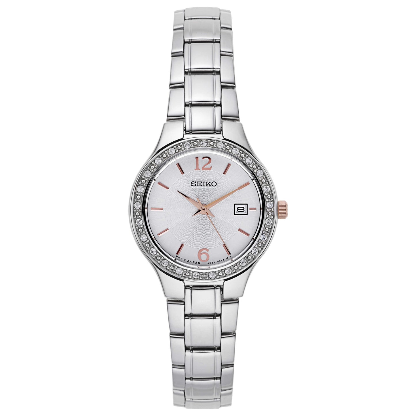 Front view of Seiko Bracelet Women's Japanese Quartz (Battery-Powered) Watch SUR769