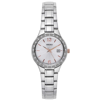 Front view of Seiko Bracelet Women's Japanese Quartz (Battery-Powered) Watch SUR769