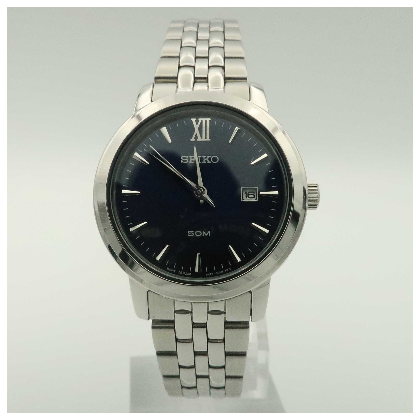 Front view of Seiko Bracelet Women's Japanese Quartz (Battery-Powered) Watch SUR819-PO