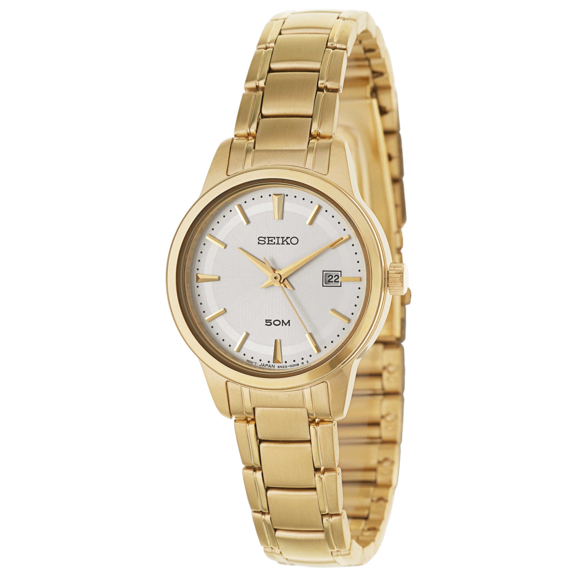 Front view of Seiko Bracelet Women's Japanese Quartz (Battery-Powered) Watch SUR848