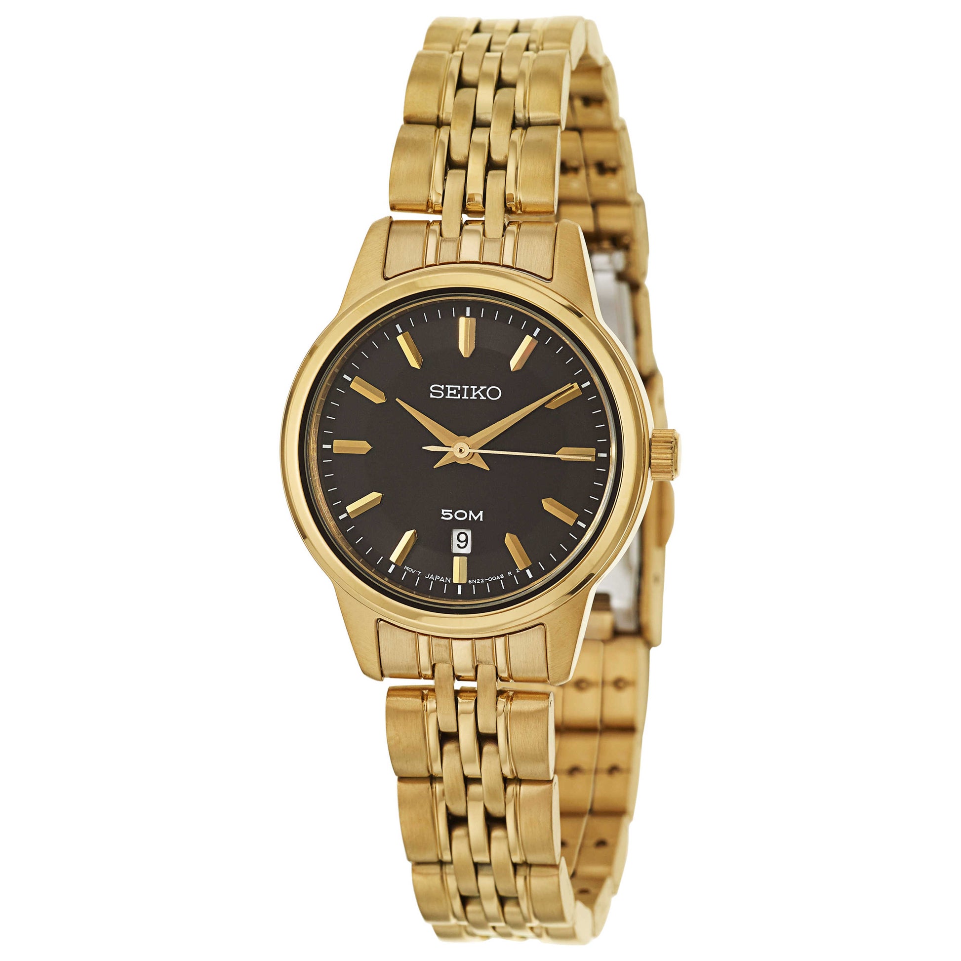 Front view of Seiko Bracelet Women's Japanese Quartz (Battery-Powered) Watch SUR886