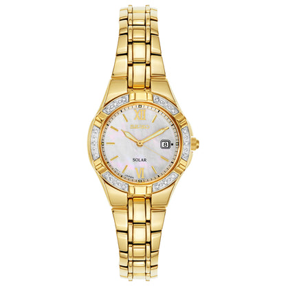 Front view of Seiko Solar Women's Solar Powered Quartz Watch SUT070