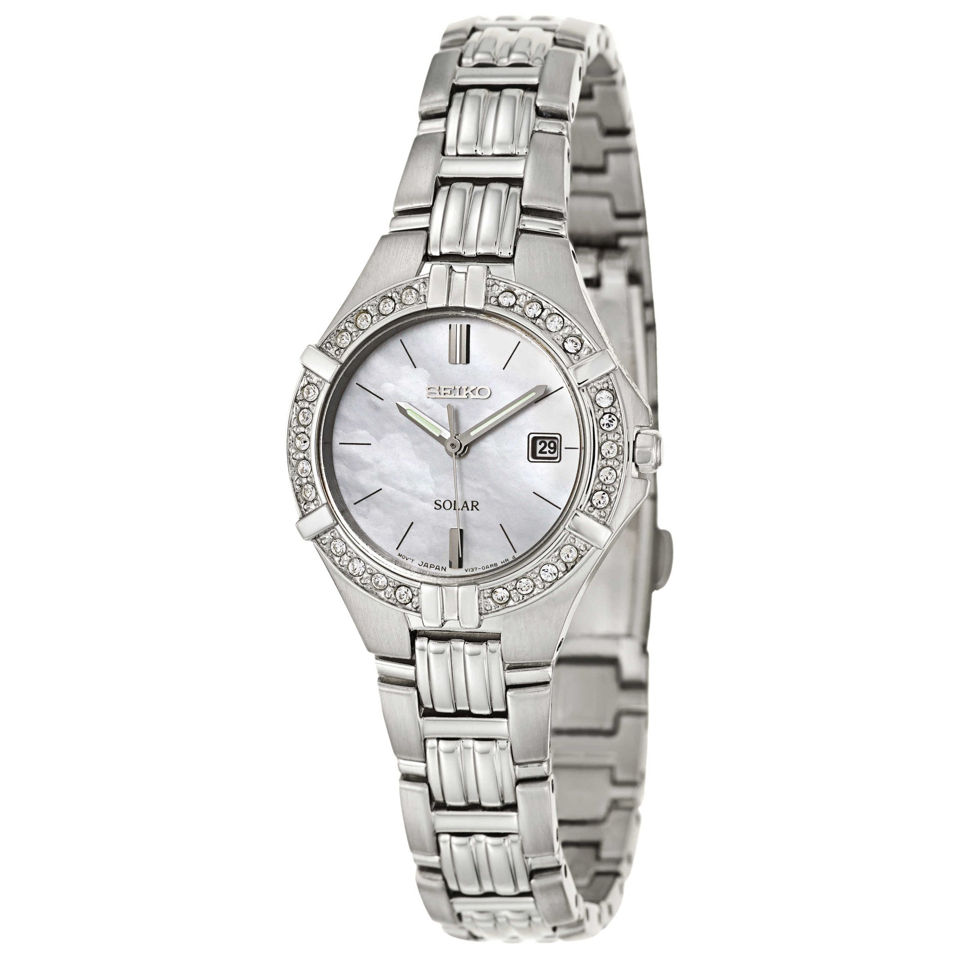 Front view of Seiko Solar Women's Solar Powered Quartz Watch SUT087