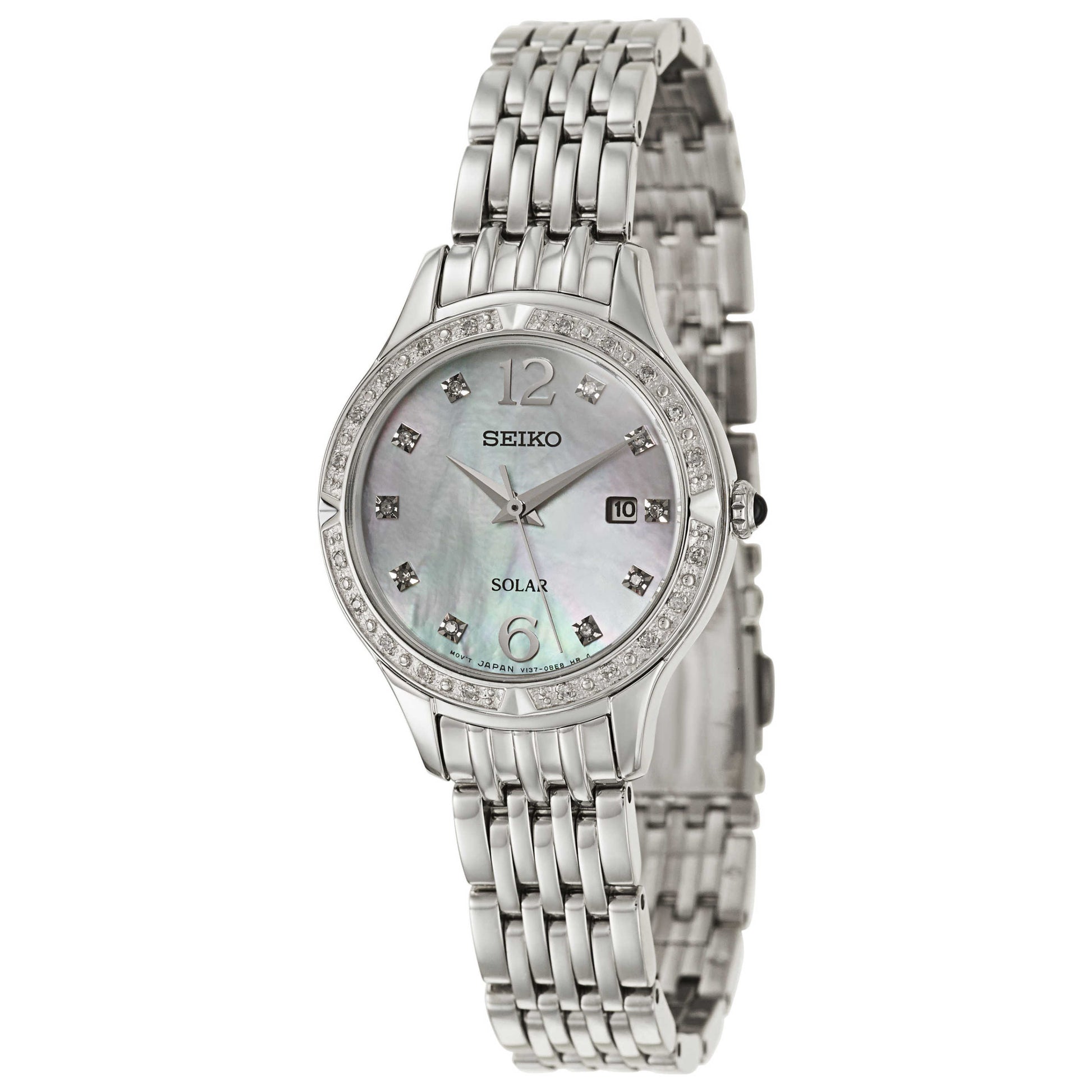 Front view of Seiko Core Women's Solar Powered Quartz Watch SUT091