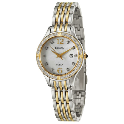 Front view of Seiko Core Women's Solar Powered Quartz Watch SUT092