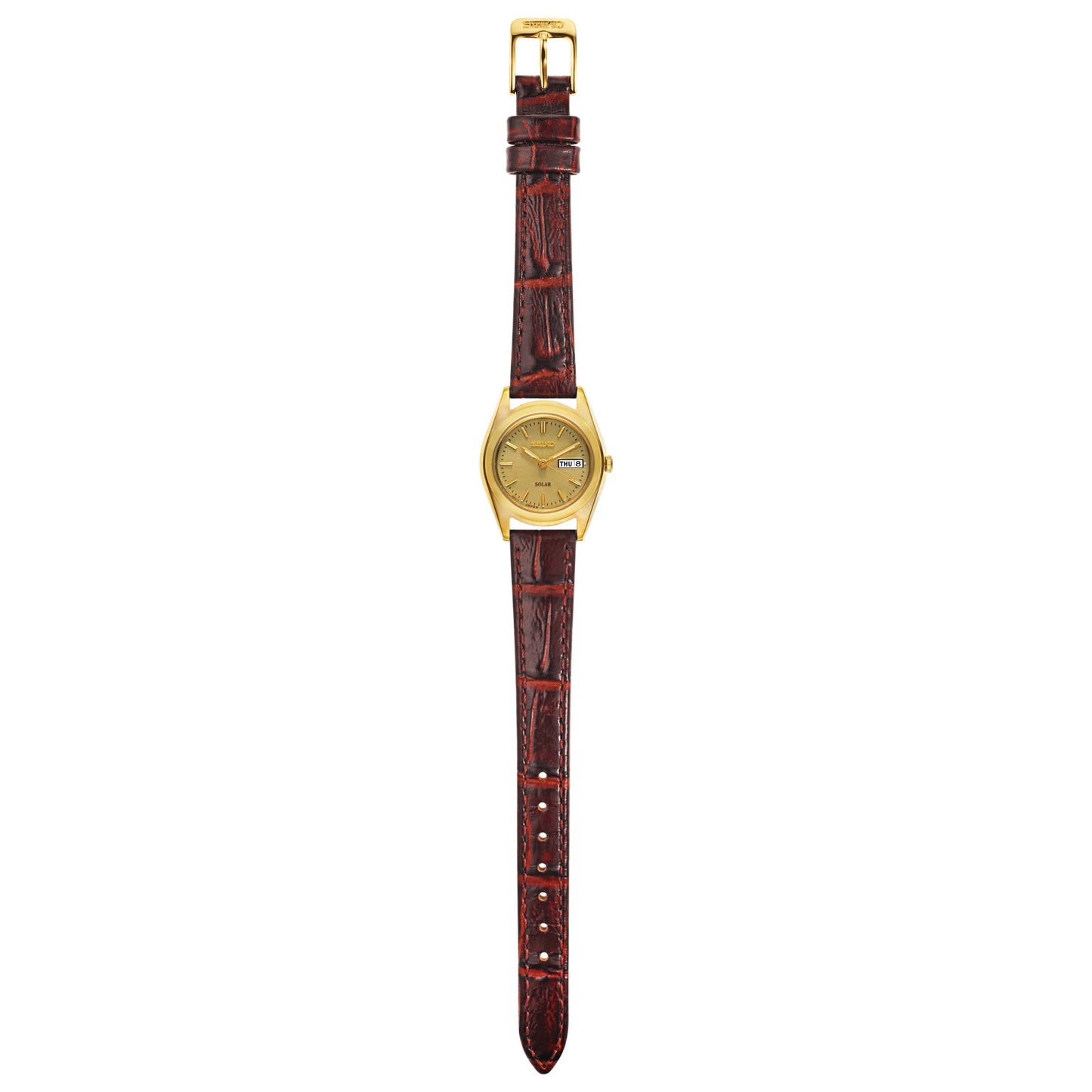 Seiko Core Women's Solar Powered Quartz Watch SUT120 - Image #8