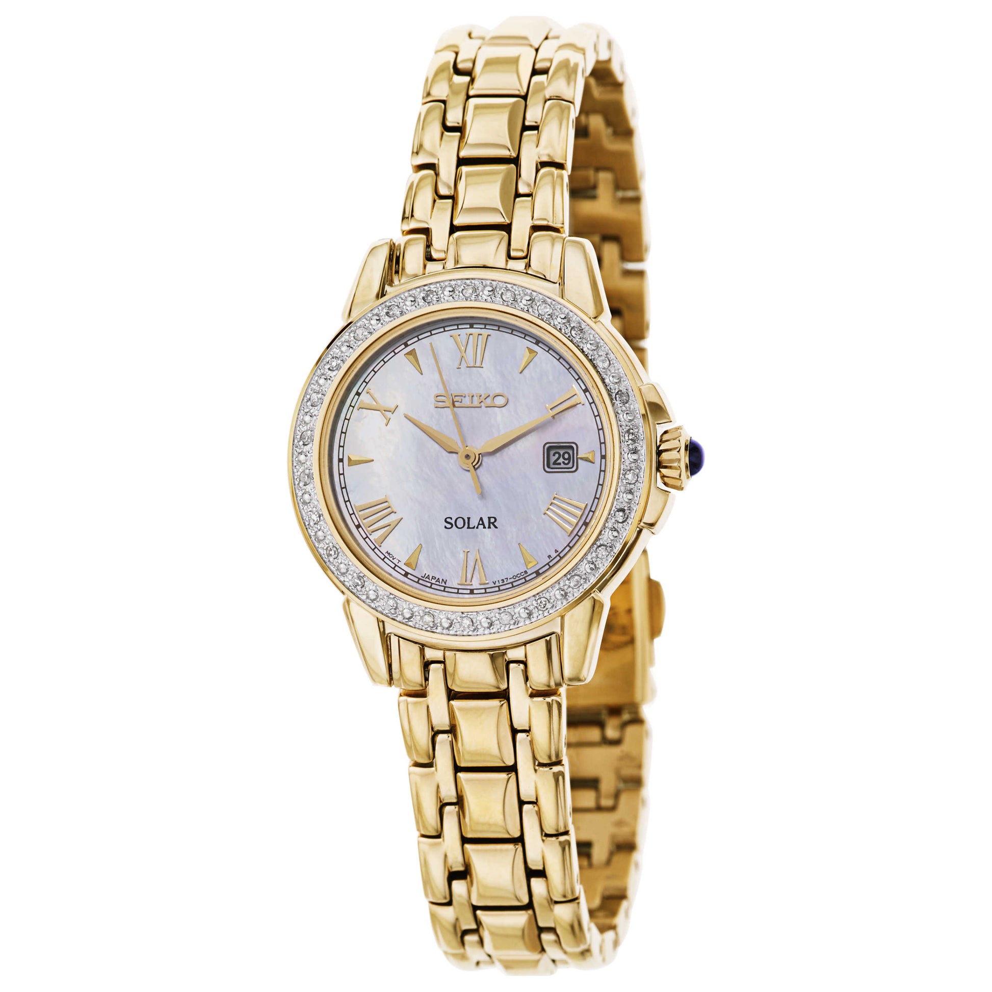 Front view of Seiko Le Grand Sport Women's Solar Powered Quartz Watch SUT172