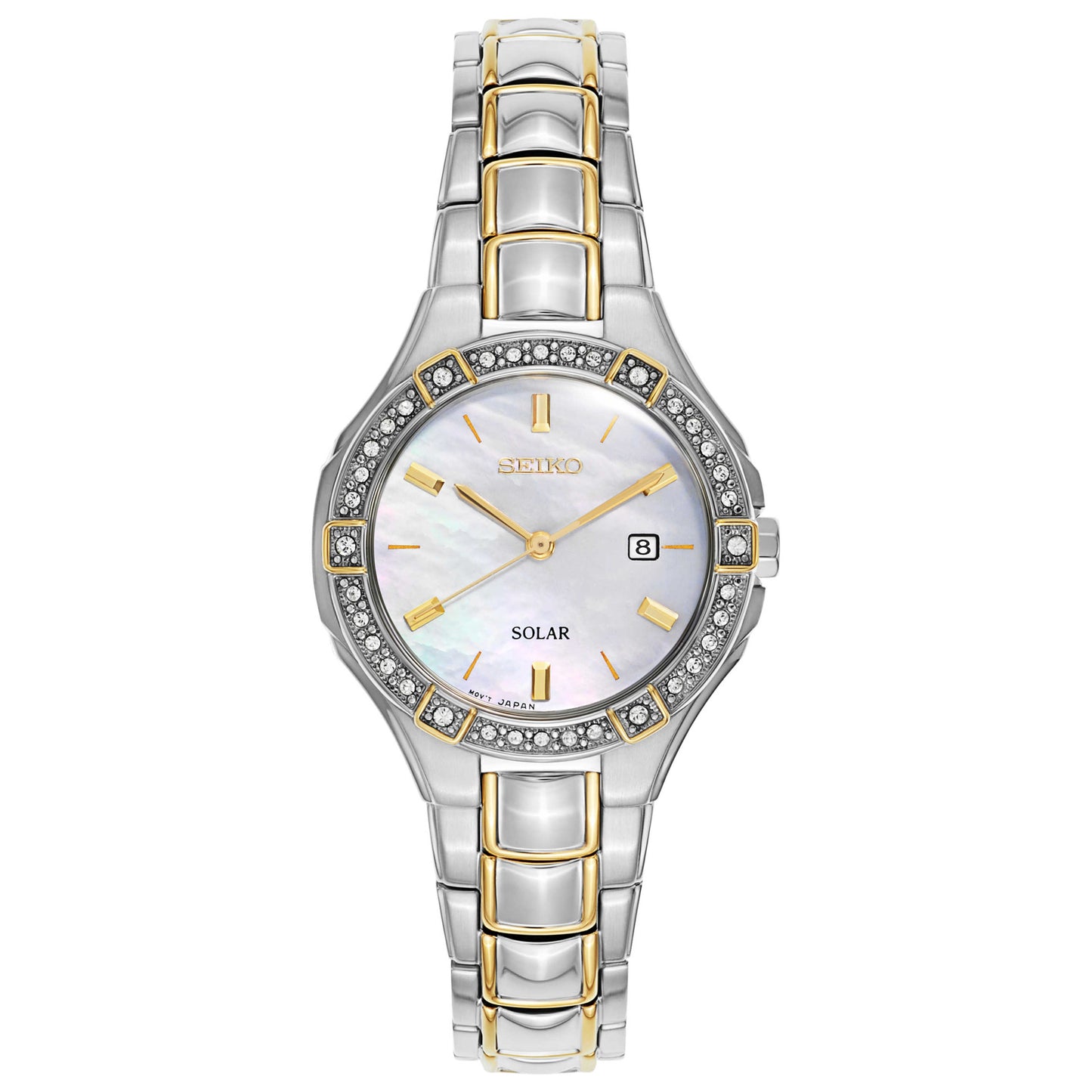Front view of Seiko Solar Women's Solar Powered Quartz Watch SUT282