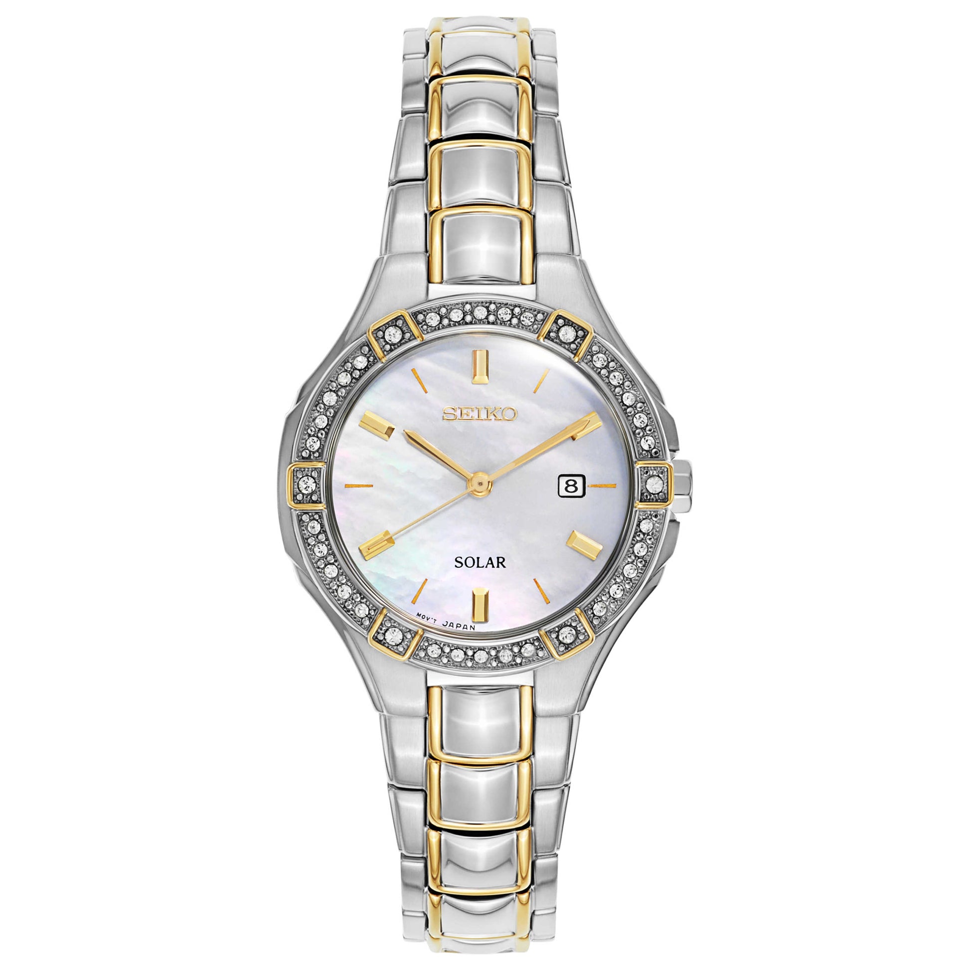 Front view of Seiko Solar Women's Solar Powered Quartz Watch SUT282
