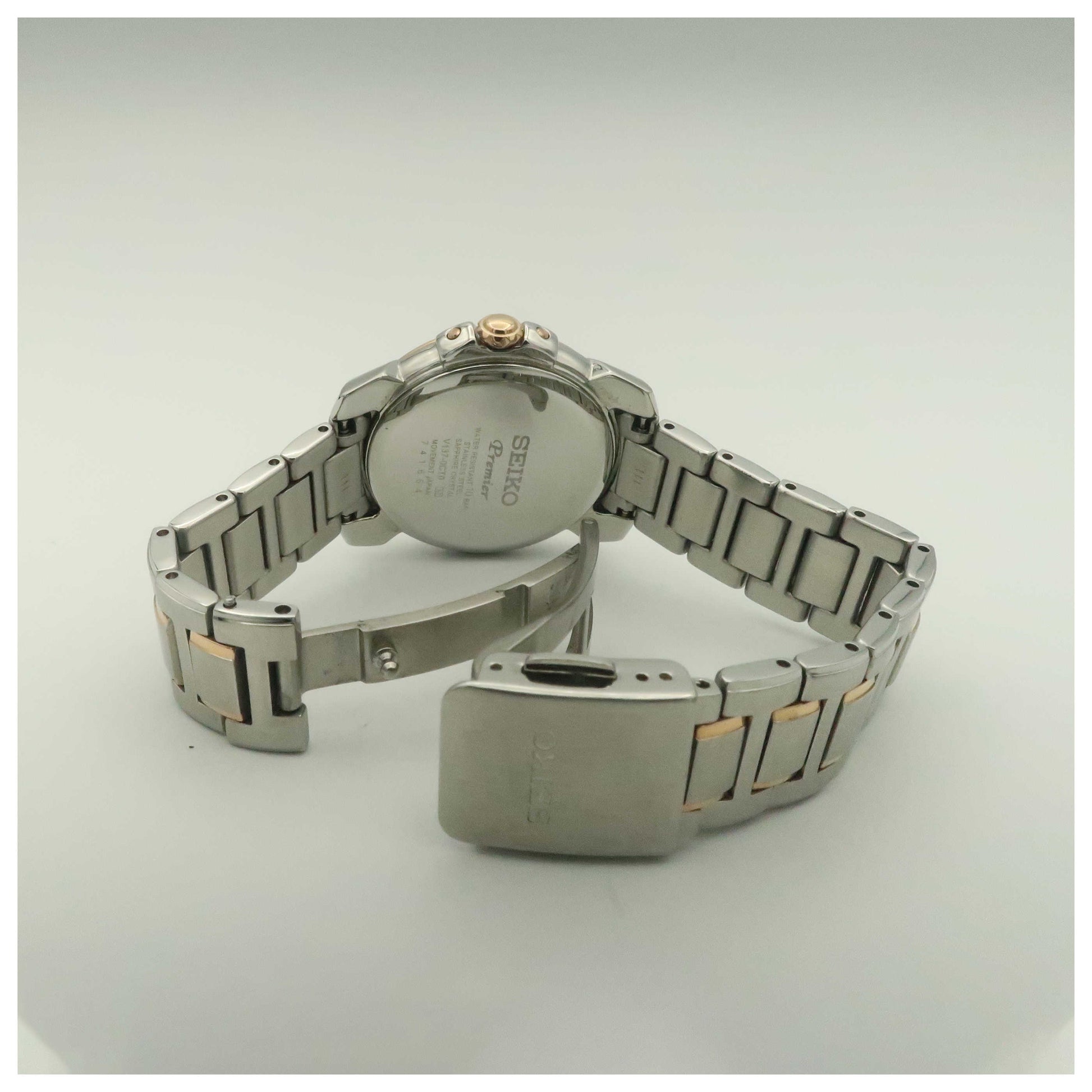 Seiko Premier Women's Solar Powered Quartz Watch SUT322-PO - Image #7