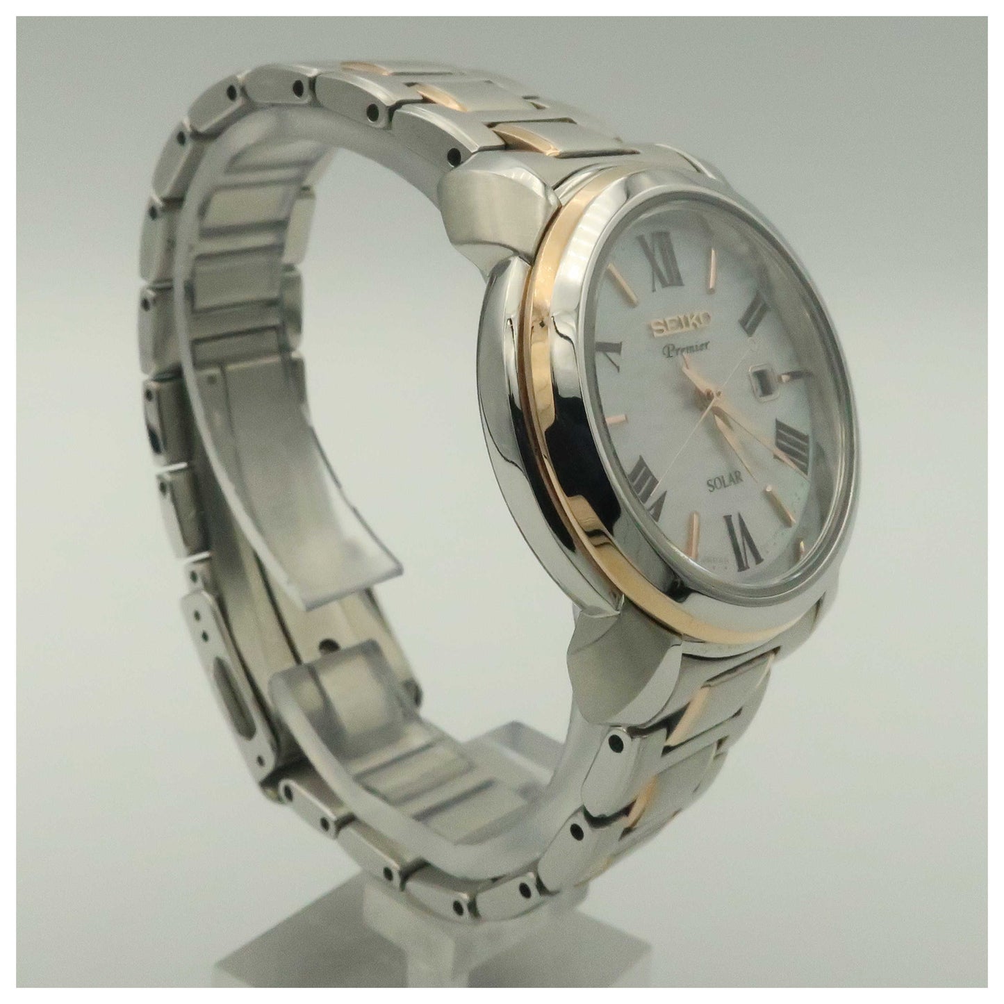 Seiko Premier Women's Solar Powered Quartz Watch SUT322-PO - Image #3