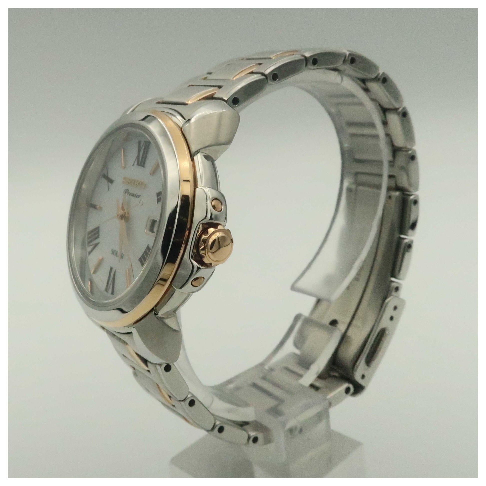 Seiko Premier Women's Solar Powered Quartz Watch SUT322-PO - Image #4