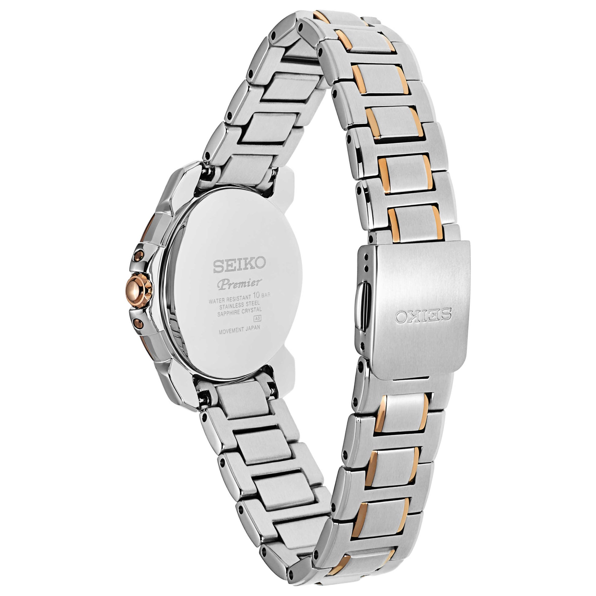 Seiko Premier Women's Solar Powered Quartz Watch SUT322 - Image #2