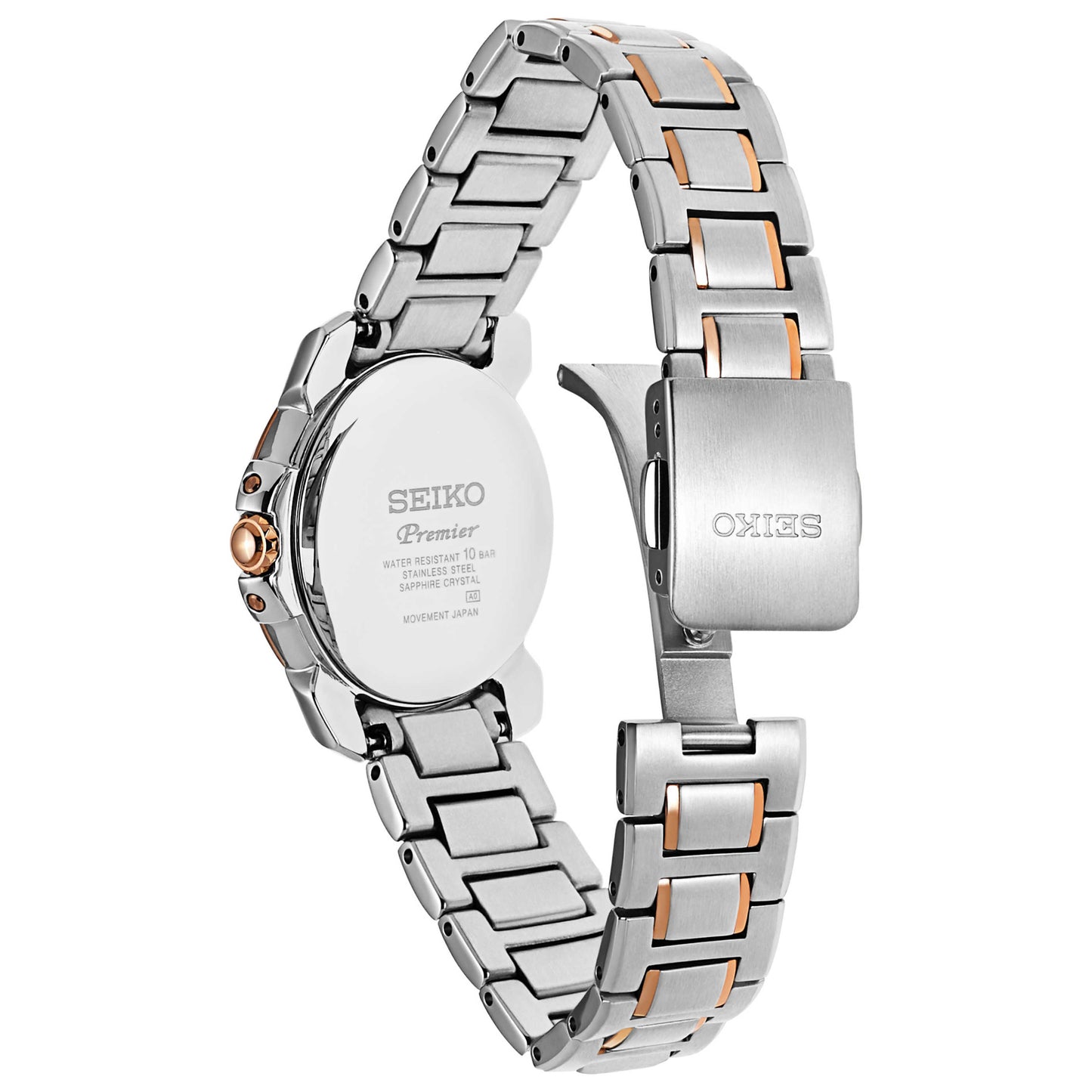 Seiko Premier Women's Solar Powered Quartz Watch SUT322 - Image #7