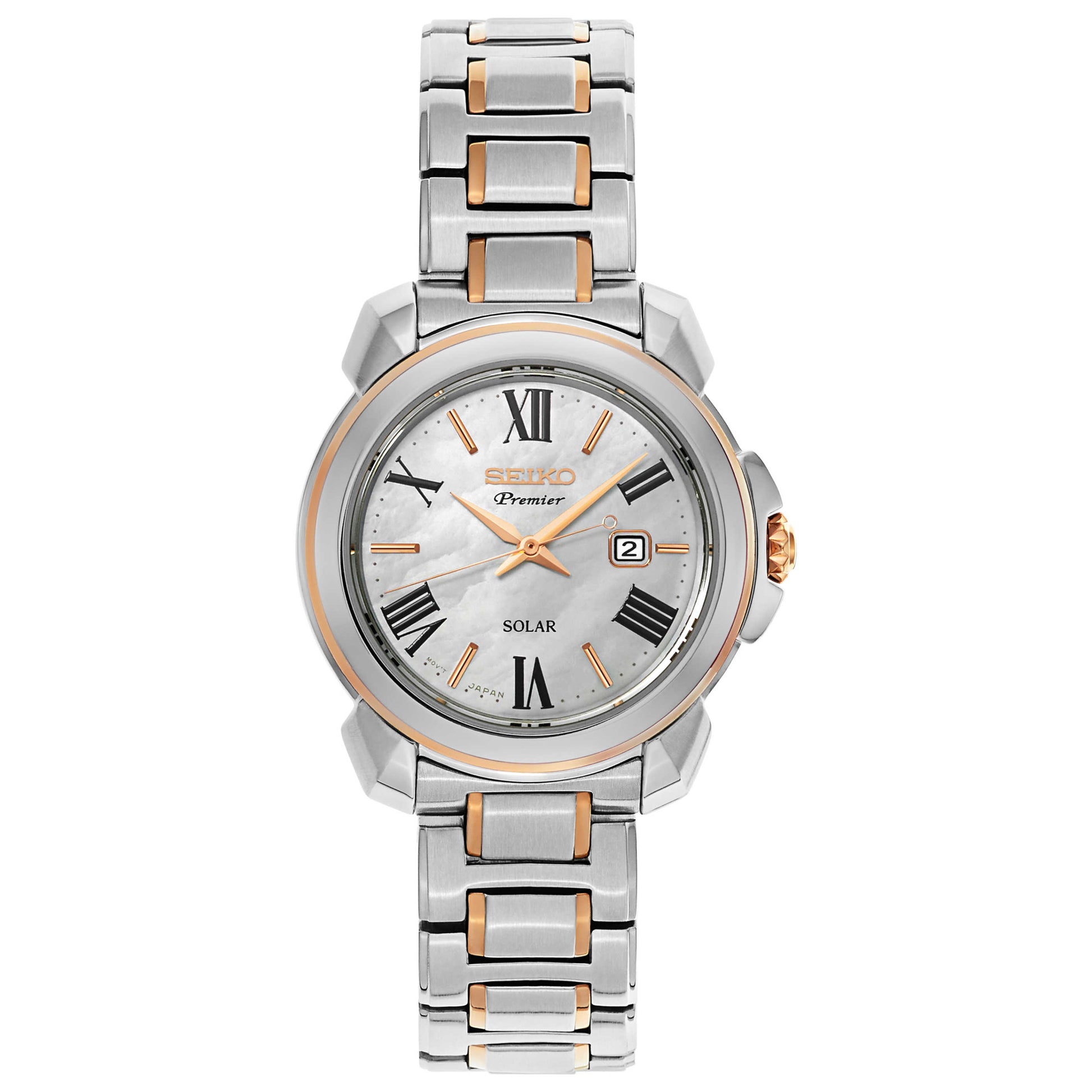 Front view of Seiko Premier Women's Solar Powered Quartz Watch SUT322