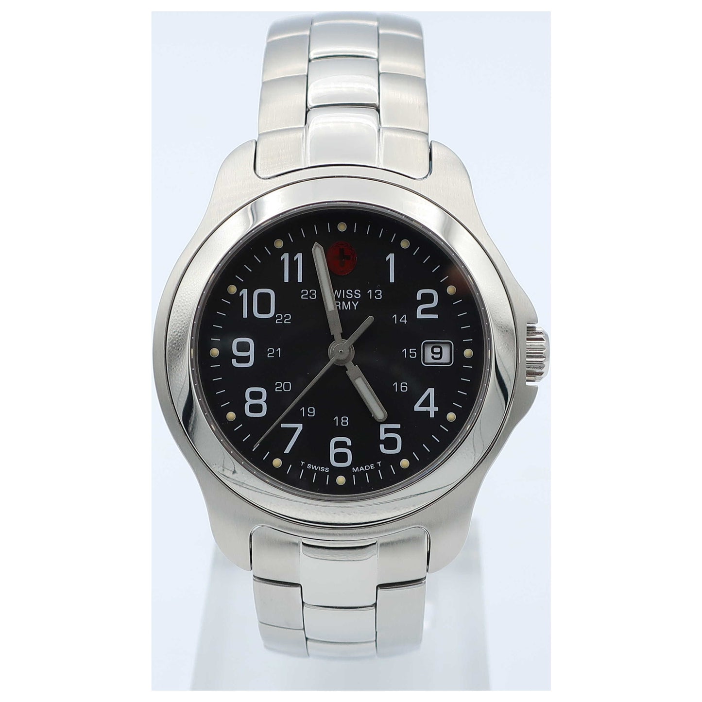Front view of Victorinox Swiss Army Officer's Men's Swiss Quartz (Battery-Powered) Watch SWISSA-25565-SDV