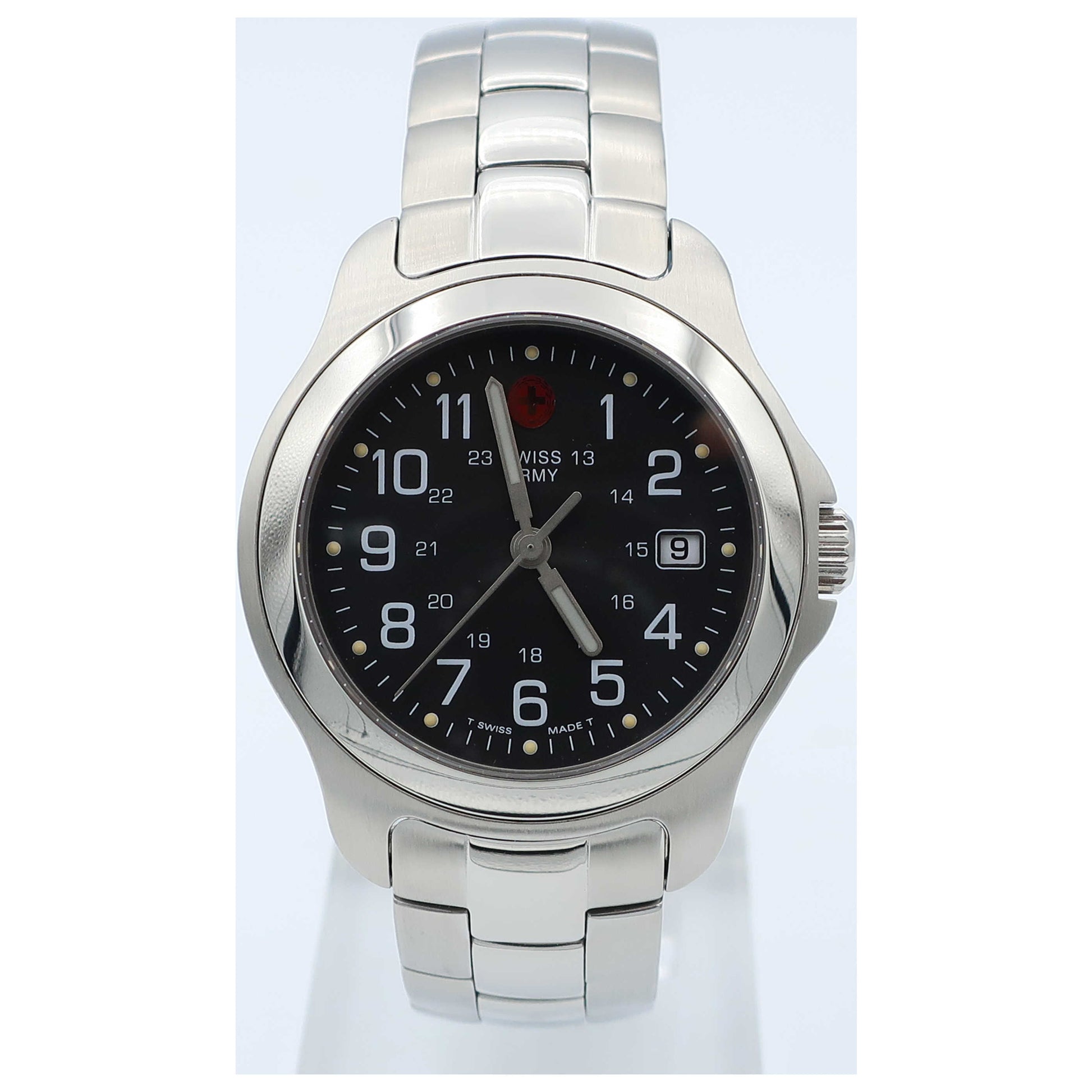 Front view of Victorinox Swiss Army Officer's Men's Swiss Quartz (Battery-Powered) Watch SWISSA-25565-SDV