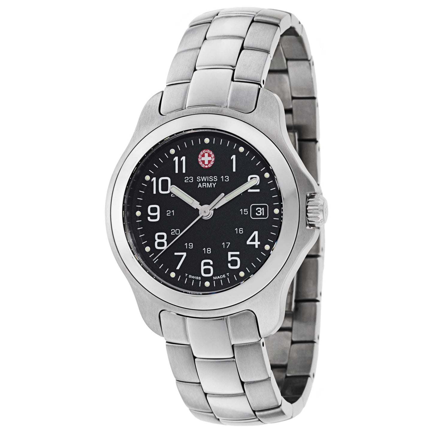 Front view of Victorinox Swiss Army Officer's Men's Swiss Quartz (Battery-Powered) Watch SWISSA-25565