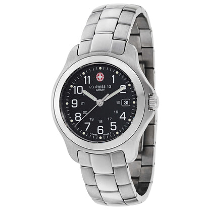 Front view of Victorinox Swiss Army Officer's Men's Swiss Quartz (Battery-Powered) Watch SWISSA-25565