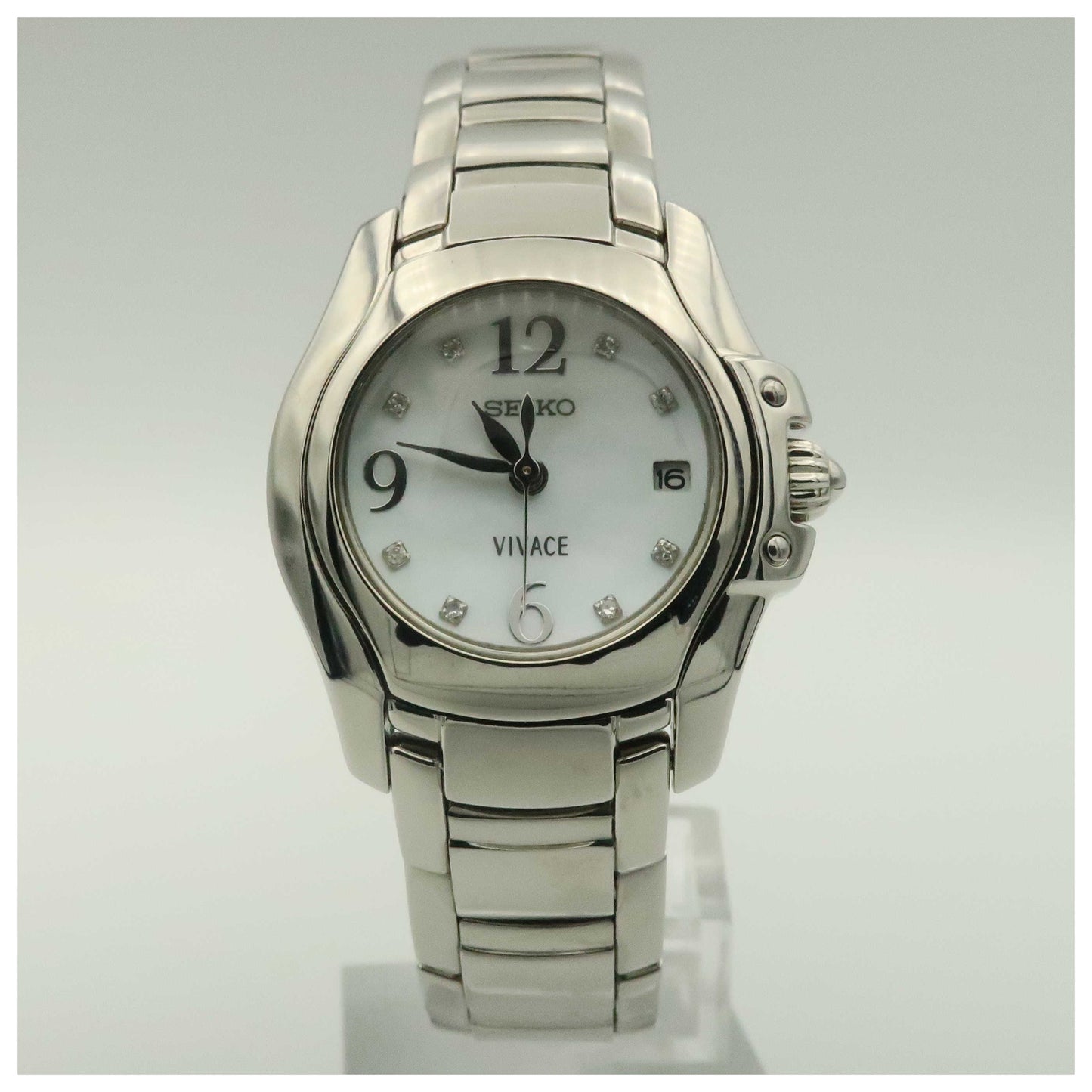 Front view of Seiko Vivace Women's Quartz Watch SXD685-SD