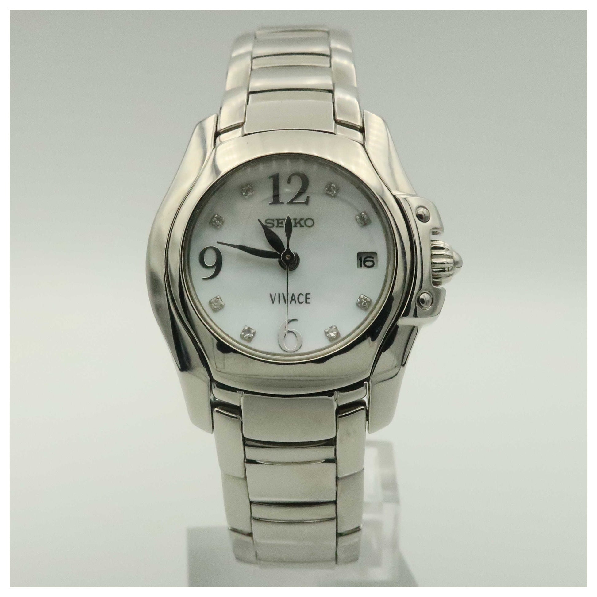 Front view of Seiko Vivace Women's Quartz Watch SXD685-SD