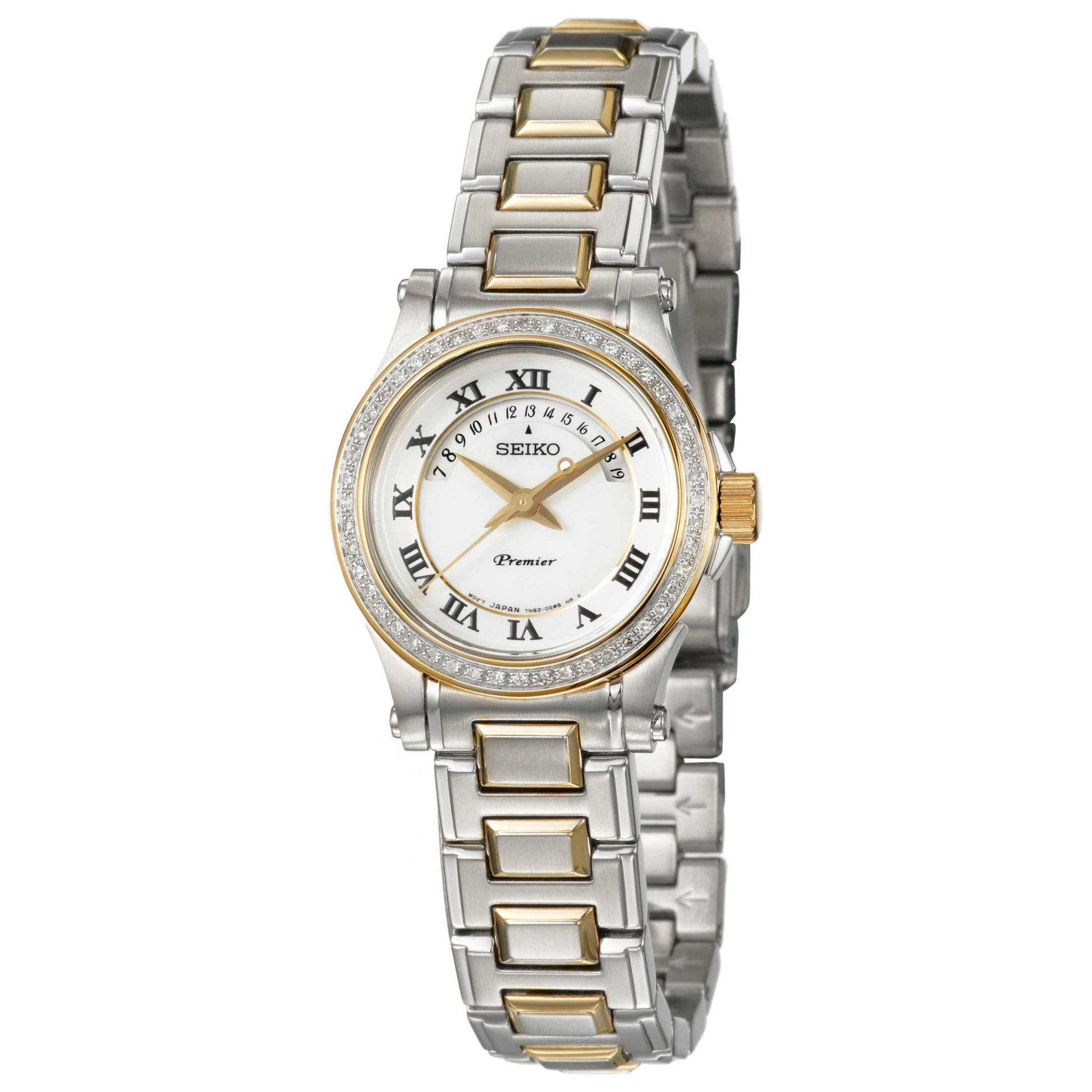 Front view of Seiko Premier Women's Japanese Quartz (Battery-Powered) Watch SXD774