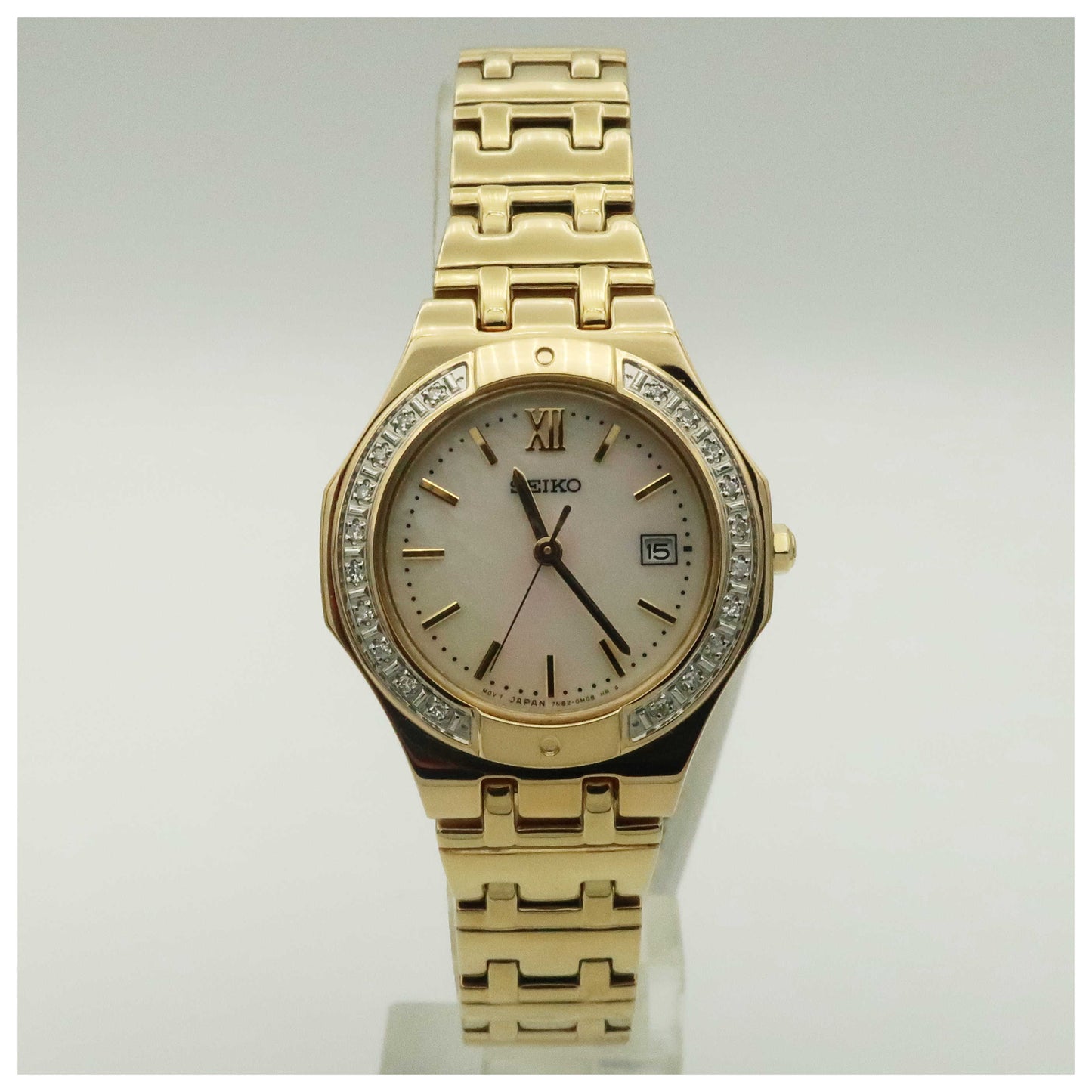 Front view of Seiko Diamond Women's Quartz Watch SXDB34-SDV