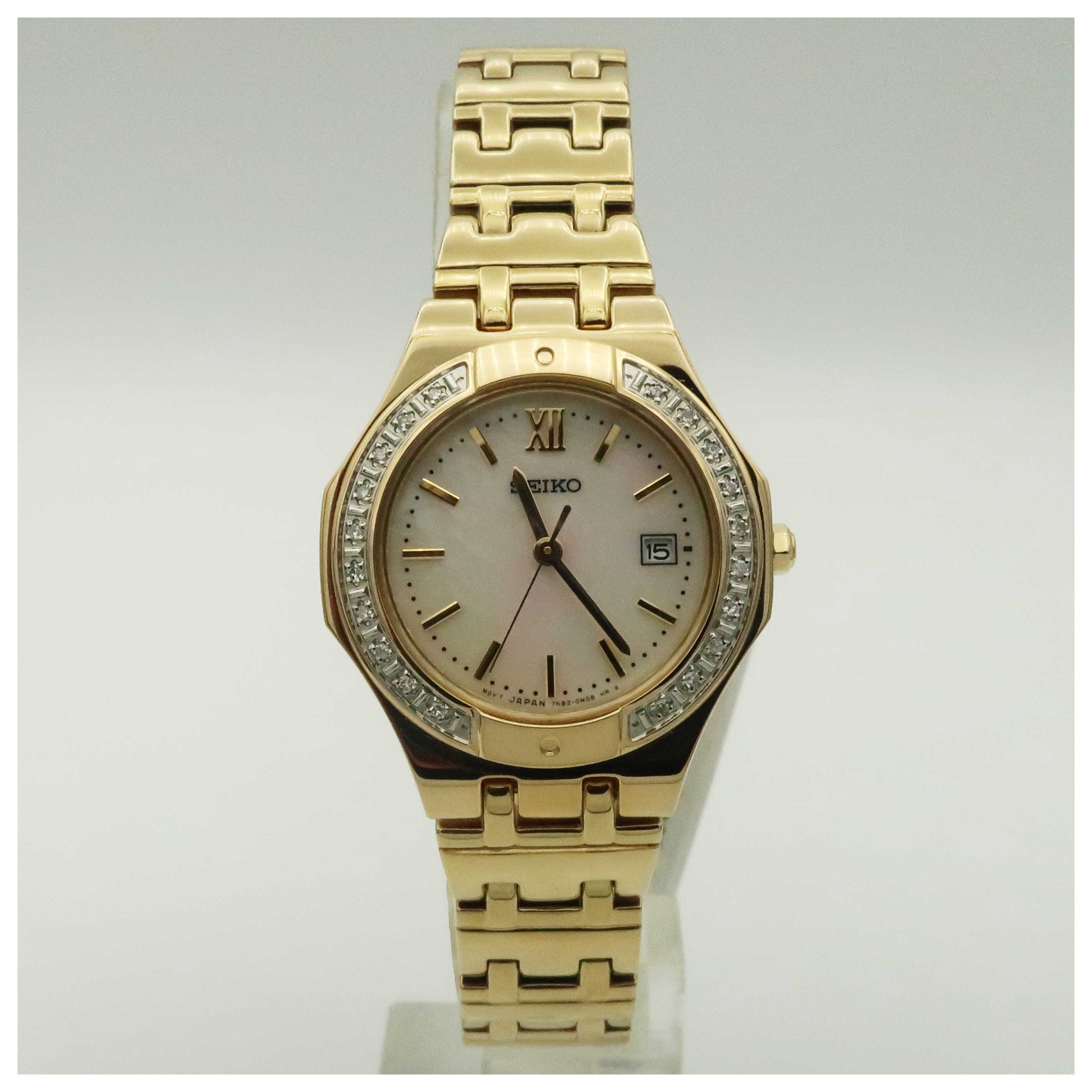 Front view of Seiko Diamond Women's Quartz Watch SXDB34-SDV